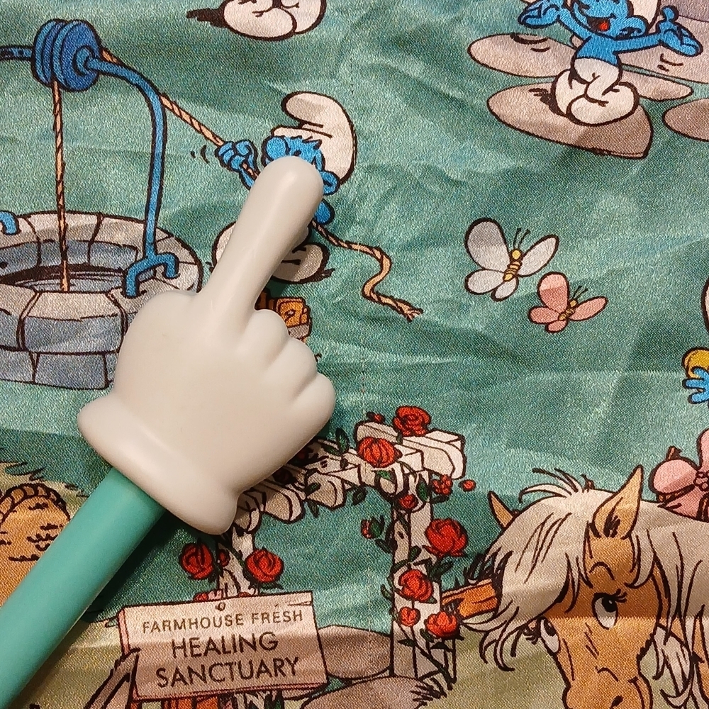 Smurfs Farmhouse Fresh Village Cartoon Scarf - Picture 11 of 12